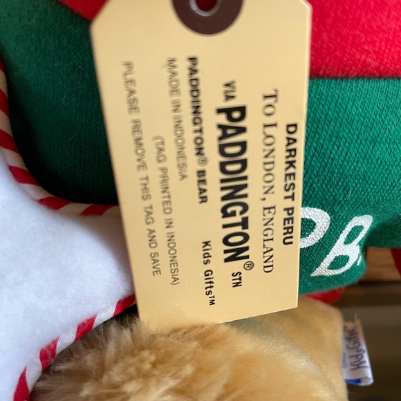 1994 Paddington Bear Plush Sears Christmas 16″ – Hat, Ornament, Original Tags - Picture 2 of 4